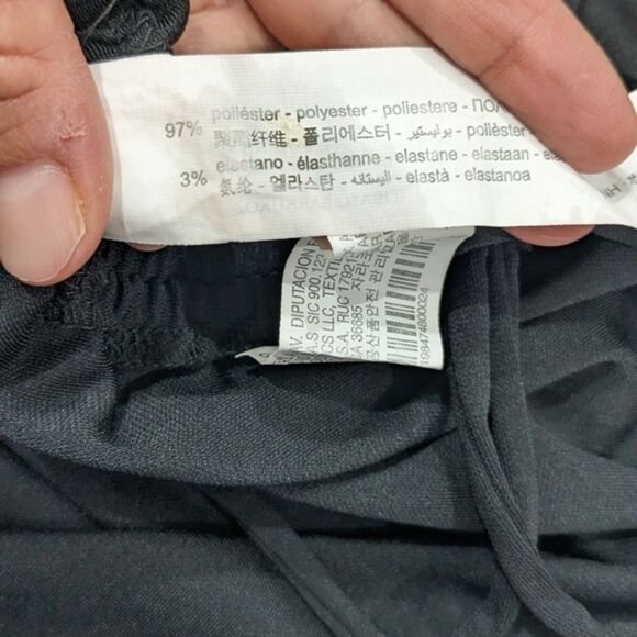 Zara Black One Shoulder Long Sleeve Bodycon Side Ruched Midi Dress Stretchy S - Picture 8 of 9